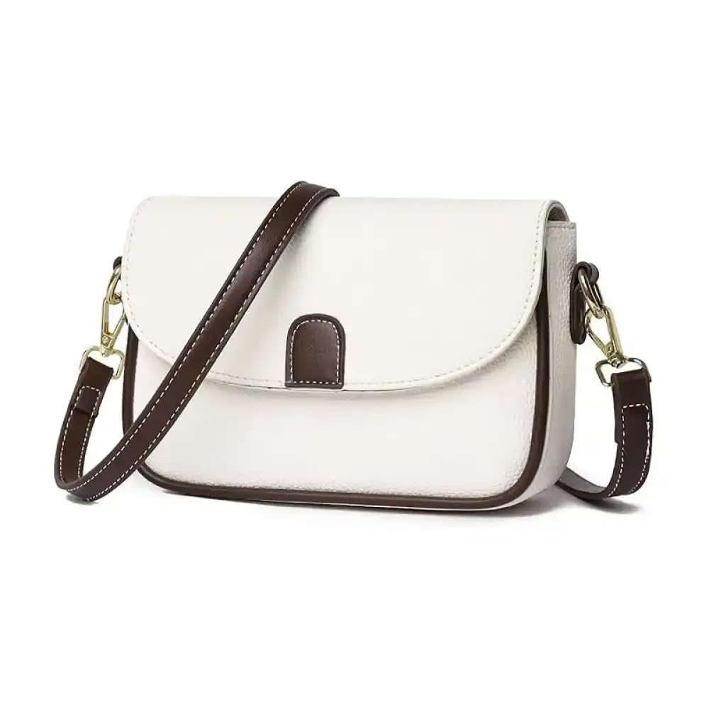 PU Leather Handbags Women Fashion Crossbody Bags(white color)